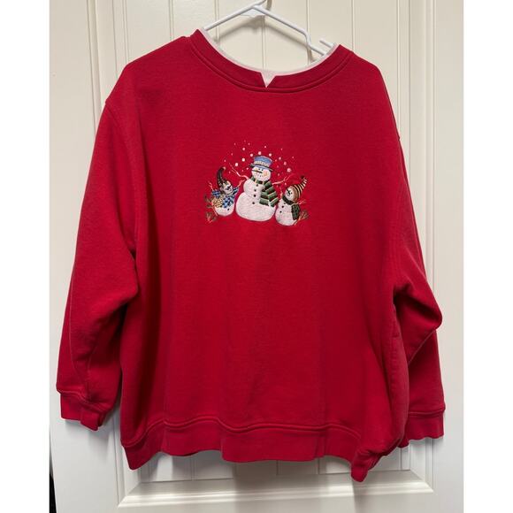 Vintage 90's EXTRA SHENANIGANS Women's  Winter Snowman Crewneck Sweatshirt 3XL - Picture 2 of 5